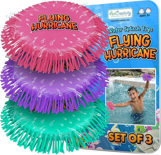 ArtCreativity Soft Water Frisbees for Kids, Soft Sports Discs (3 Pack), Beach Water Toys & Swimming Pool Toys for Kids, Backyard Fun Toy & Outdoor Summer Games, Birthday Gifts for Boys & Girls