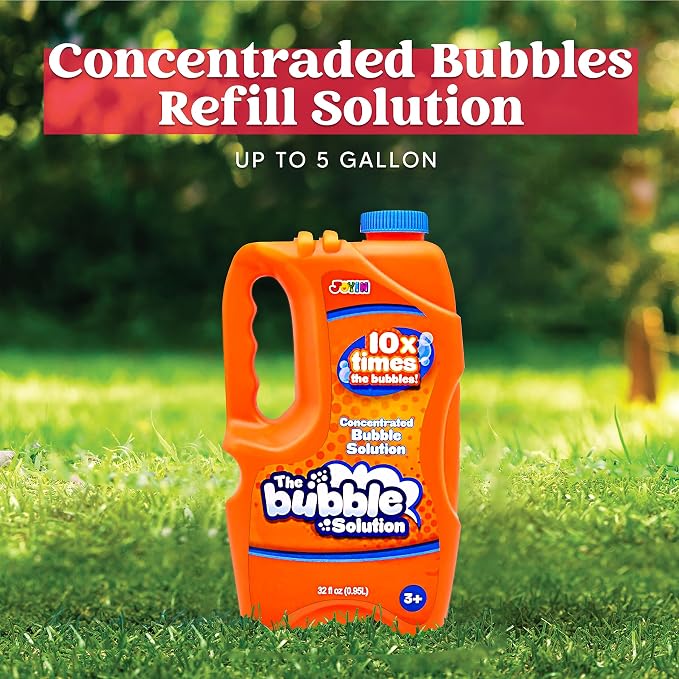 JOYIN 32 OZ Concentrated Bubble Solution for Bubble Machines (Up to 2.5 Gallons), Concentrated Solution Refills for Machine, Wands, Blower, Easter, Kids, Parties
