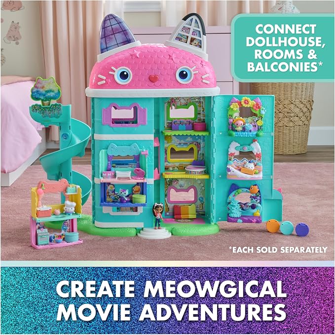 DreamWorks GABBY'S Dollhouse The Movie, Mercat's Aquarium Balcony, with Toy Figure & Dollhouse Accessories, Kids Toys for Girls & Boys Ages 3 and Up