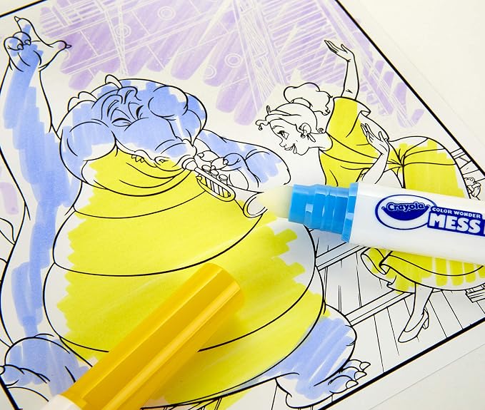 Crayola Color Wonder Disney Princess Coloring & Activity Pad, Mess Free Coloring, Gift for Kids, Age 3, 4, 5, 6, Multi