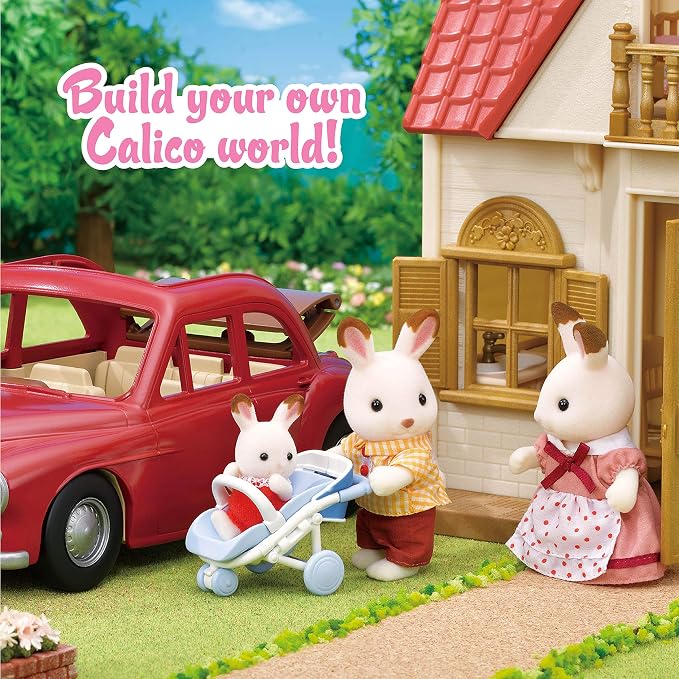 Calico Critters - Family Cruising Car - Family Vehicles – Kids Pretend Play Toy, Miniature Vehicle & Accessories Set, Ages 3+