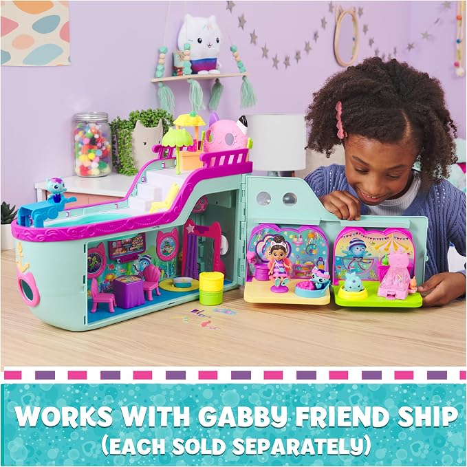 Spin Master Gabby's Dollhouse Kitty Narwhal’s Carnival Room, with Toy Figure, Surprise Toys and Dollhouse Furniture, Kids Toys for Girls & Boys 3+