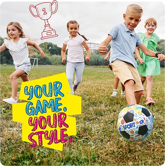 Dan&Darci Soccer Ball Coloring Kit for Kids - Soccer Gifts for Girls & Boys - Sports Gifts - 3 4 5 6 7 8 Year Old Boy Birthday Gift - Craft Kits for Kids Ages 4-8 Year - Boy Toys - Games Accessories