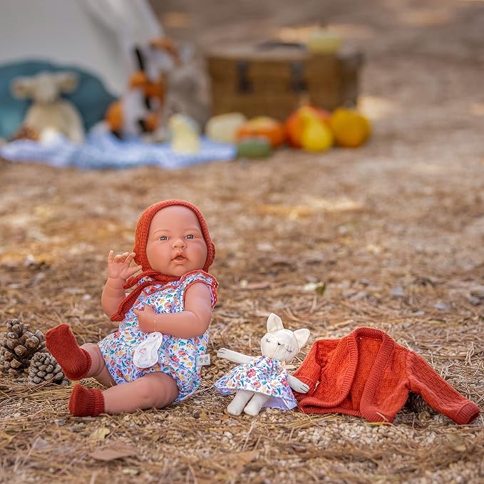 JC Toys - Nature Collection | Original La Newborn | Anatomically Correct Real Girl Baby Doll Gift Set | 15" All-Vinyl | Made in Spain | Designed by Berenguer | Ages 2+