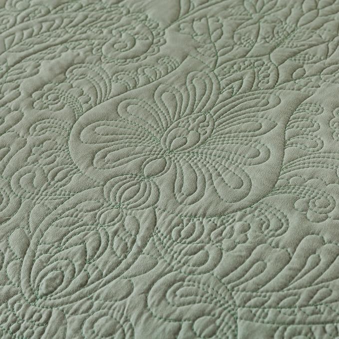 HoneiLife Quilt Sets King Size - 3 Piece Microfiber Quilt Set Lightweight Bedspreads Reversible Coverlets Rustic Bed Cover King Quilt Bedding Sets All Season Quilts