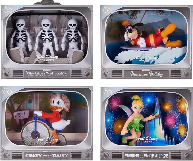 Disney100 Years of Wonder Walt Disney Presents Silly Symphonies Skeleton Dance Collectible Plush Stuffed Doll, Kids Toys for Ages 5 Up, Amazon Exclusive by Just Play