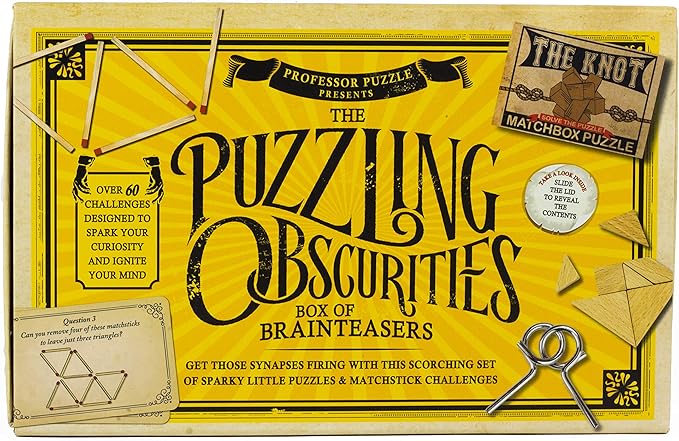 The Obscurities Box of Brain Teasers | 10 Matchbox Puzzles & 50 Challenges