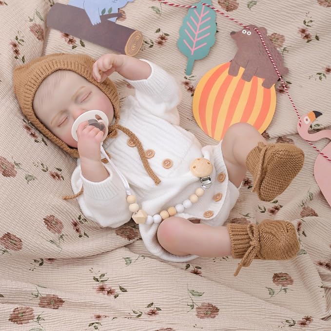 Reborn Baby Dolls – 20 Inch Real Baby Dolls that Look Real, Full Body Vinyl Girl Doll in Soft Knit Outfit, Lifelike Newborn with Accessories, Gift for Children Ages 3+, Pretend Play