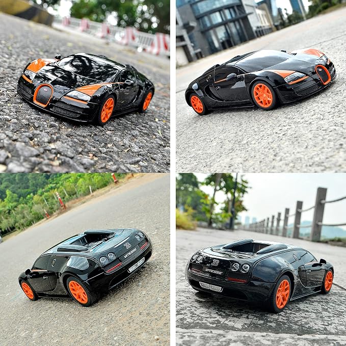 BEZGAR 1:24 Scale Bugatti RC, Officially Licensed Bugatti Grand Sport Vitesse Remote Control Car, 2.4GHz Wireless Electric Simulation Sports Toy Car for Adults Boys Kids Age 4-7,8-12