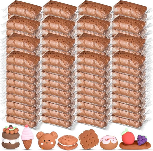 VioraWhite 144 Pcs Air Dry Clay Bulk 76 oz Mardi Gras Soft DIY Modeling Clay Kit Magic Foam Crafts for Sculpting Kids Gifts Party School Supplies for Crafts Artistic Project(Light Brown)