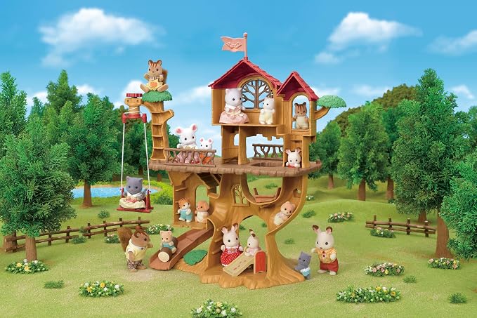 Calico Critters - Vacation Homes - Adventure Treehouse - 2025 Edition Dollhouse – Kids Pretend Play House, Miniature Home Playset, Expandable Design, Ages 3+