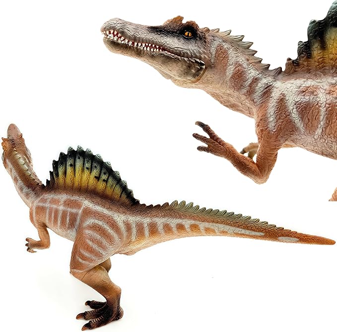 Gemini&Genius Spinosaurus Action Figure with Moveable Jaw, Dinosaur Toy for Kids, Early Science Dino Education, Collectible Display Toy and Creative Gift for The Dino Lovers
