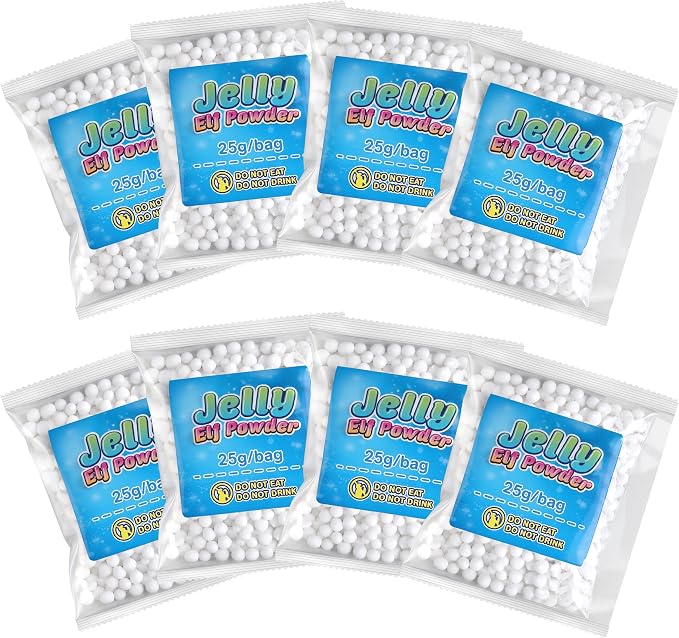 wookidel 8 Packs Magic Water Elf Powder Refill - Aqua Fairy Water Pets Solution Refill, DIY Squishy Maker Kit, Compatible with Most Water Elf Kits, Perfect for Family Parties & Kid's Creative Play