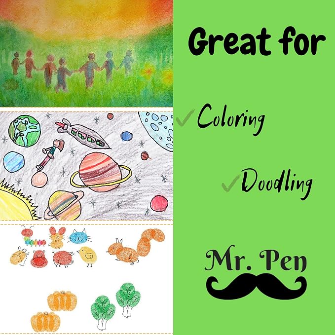 Mr. Pen- Gel Crayons, 20 Pack, Twistable, Non-Toxic, Coloring Crayons for Kids & Adults, Smooth Drawing Sticks for Art, Blending, Crafts & Creative Projects
