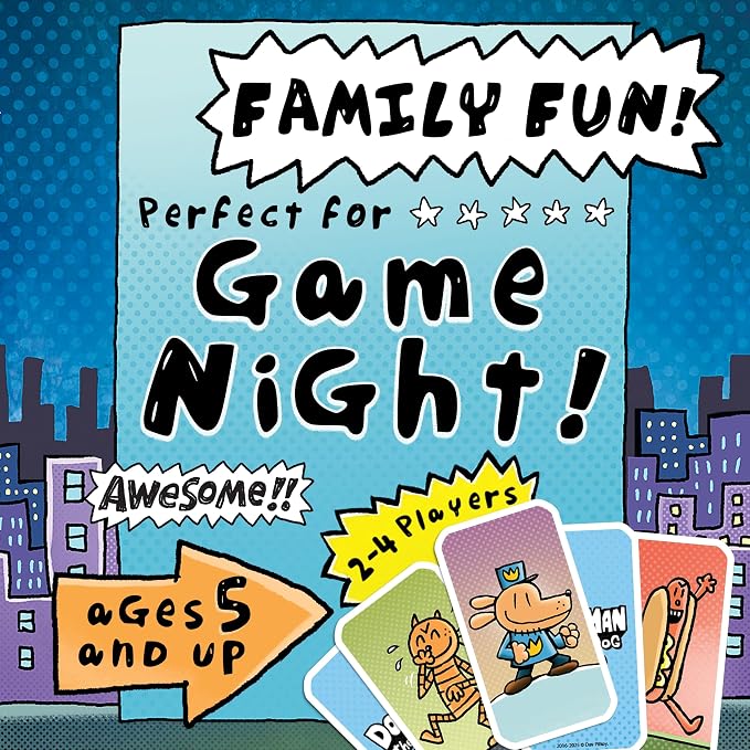University Games Dog Man Hot Dog Card Game in a Tin , The Fast and Frenzied Collection Game for Kids Featuring Art from the Dog Man Books by Dav Pilkey, for Players Ages 6 and Up
