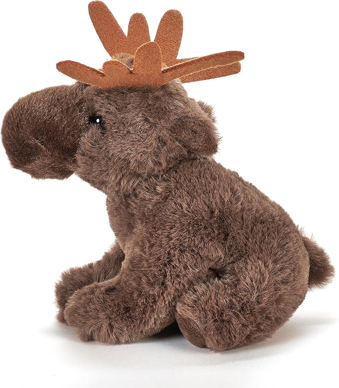 The Petting Zoo Moose Stuffed Animal Plushie, Gifts for Kids, Wild Onez Babiez Wildlife Animals, Moose Plush Toy 6 inches