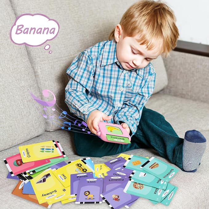 Talking Flash Cards,Kids Toddler Flash Cards with 240 Sight Words,Montessori Toys,Autism Sensory Toys,Speech Therapy Toys,Learning Educational Gifts for Age 4 5 6Years Old Boys and Girls