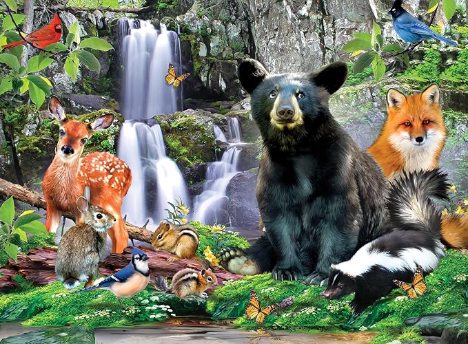 MasterPieces – 100 Piece Jigsaw Puzzle for Kid 6+ Years, Wildlife of Shenandoah National Park, Educational and Fun Game, Gift Idea for Children, 19" x 14"