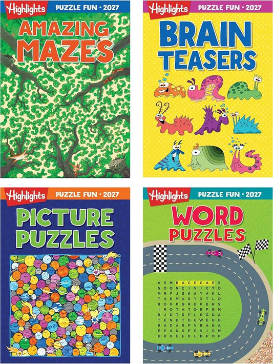 Highlights Puzzle Fun Activity Books 2027 Special Edition Gift Set | Variety Puzzle Book Set with Brain Teasers, Mazes, Word Games and More, Travel Activity and Game Books for Kids Ages 6 and Up