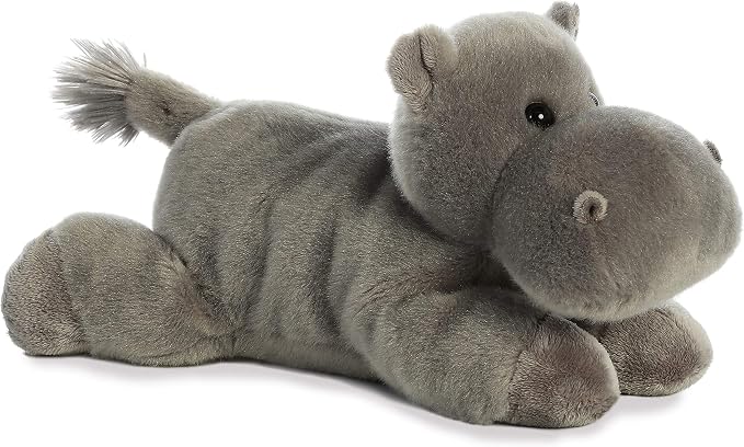 Aurora® Adorable Flopsie™ Howie Hippo™ Stuffed Animal - Used to Create Imaginative Play Adventures - Perfect for Birthdays, Kids and Adults, All Ages - Gray 12 Inches