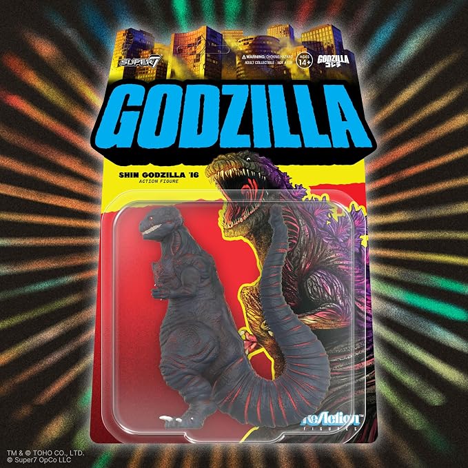 Super7 Reaction Figure Toho Shin Godzilla '16-3.75" Toho Godzilla Action Figure - Classic Monster Movie Collectibles and Retro Toys