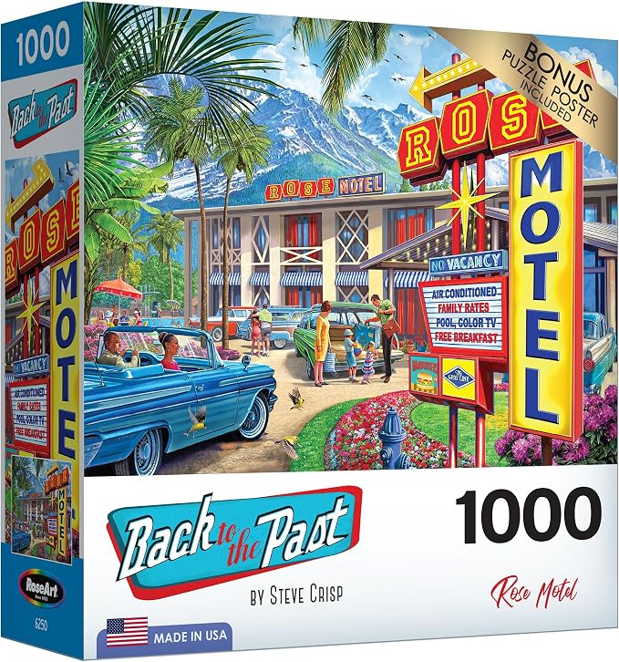 RoseArt - Back to The Past - Rose Motel - 1000 Piece Jigsaw Puzzle for Adults