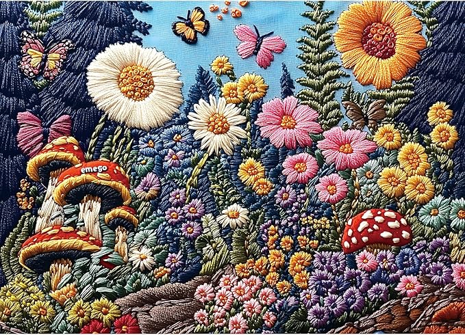 Puzzles for Adults 1000 Pieces, Vintage Wildflowers Jigsaw Puzzles Impossible Hard Difficult Challenging Puzzle, Flowers Puzzle for Family Games Gift, 27.5 x 19.7 Inch