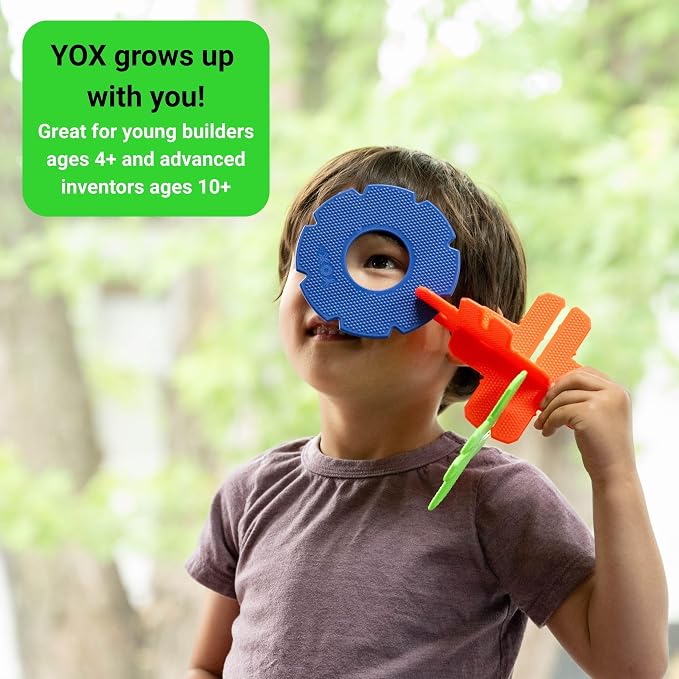 YOX Tops, Creative Educational Building & Construction STEM Toy Set for Kids, Learning Toys for Children Ages 4-10, Boys & Girls Fun Gift, Preschool & Classroom Toys, 17 Parts, Single Pack