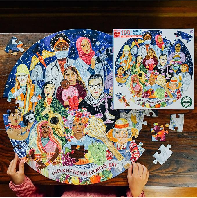 eeBoo 100 Piece Puzzle for Kids - International Women's Day Children's Puzzle Celebratory, Large Pieces for Small Hands to Develop Motor Skills
