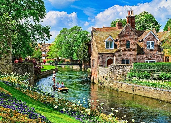 Jigsaw Puzzles for Adults 1000 Pieces, Westgate Gardens Interlock Perfectly Letter on Back No Dust, Home Decor Birthday Party Toy for Men Women Elders Seniors (27.5"x19.6"), 1:1 Poster