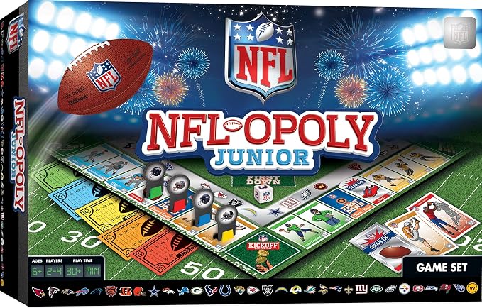 MasterPieces Kids & Family Board Games - NFL Opoly Jr. - Officially Licensed Board Games for Kids, & Family