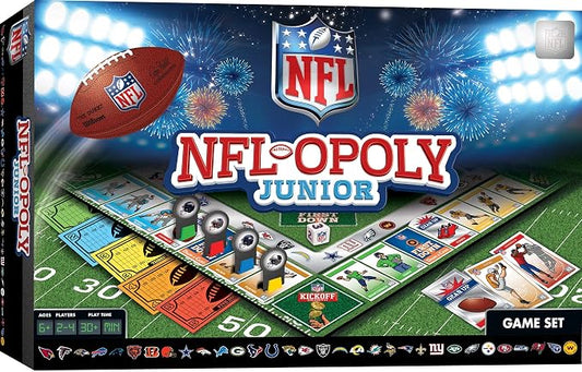 MasterPieces Kids & Family Board Games - NFL Opoly Jr. - Officially Licensed Board Games for Kids, & Family