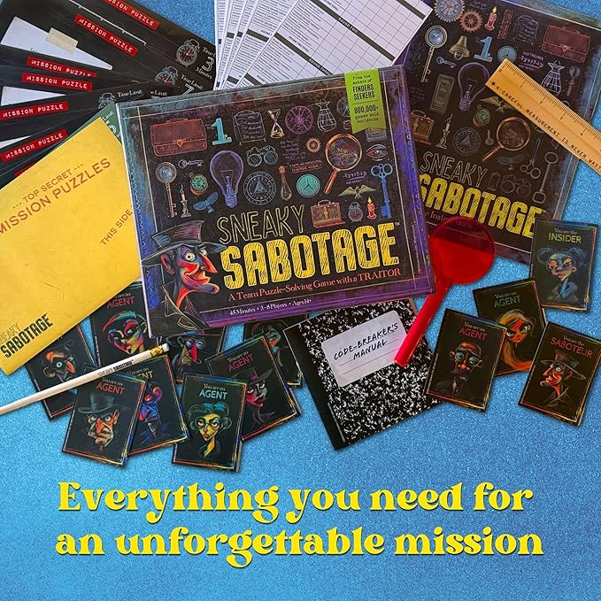 Mystery Escape Room Games for Adults – Detective Puzzle & Mystery Adventure Series (Sneaky Sabotage)