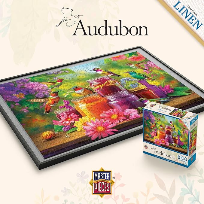 MasterPieces 1000 Piece Wildlife Jigsaw Puzzle for Adults - Nature's Bounty - 19.25"x26.75" - National Audubon Society Officially Licensed