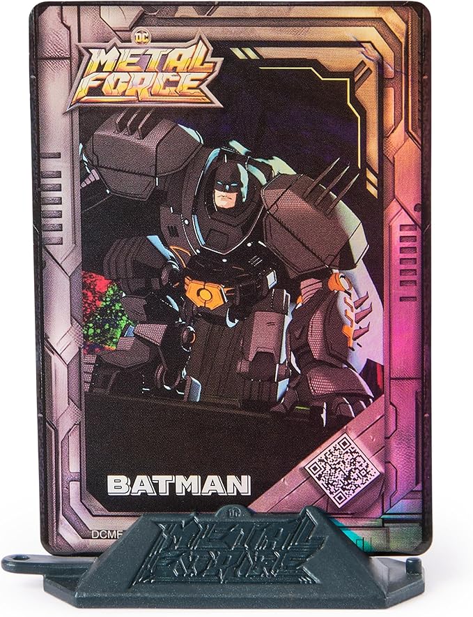 DC Comics, Metal Force Batman Action Figure, 6-Inch with 4-Inch Mini Figure, Built-in Blaster and Armor Suit, Super Hero Kids Toys for Boys and Girls Ages 4 and Up