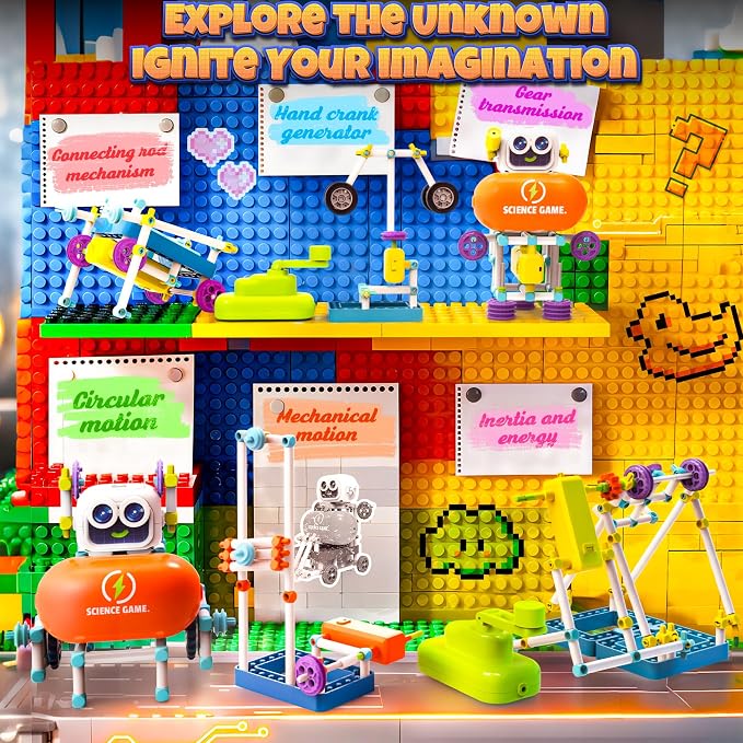 SMILESSKIDDO 120+ Science Kits for Kids Age 5-7 | STEM Toys for Ages 8-13 | 120-in-1 Robot Kit | Learning & Education Toys for Boys Girls, Birthday Gift Ideas for Kid Ages 5 6 7 8 9 10 11 12 (8025E)