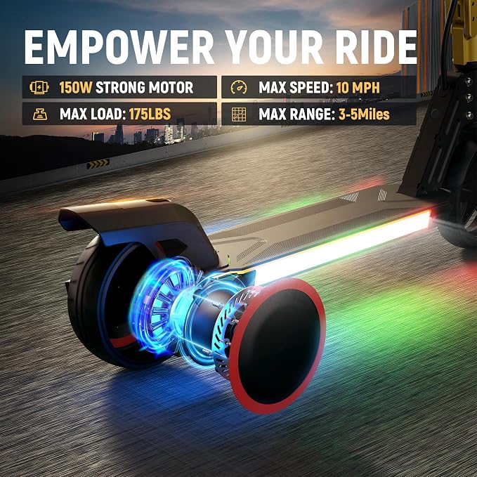 Foldable Electric Scooter for Kids, with Bright Front LED Lights,Shining Pedal, LED Display, Dual Brakes 200W Motor Kids Electric Scooter, UL2272 Certified