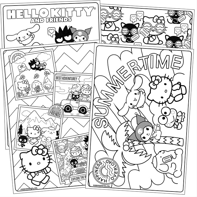 Bendon Hello Kitty Advanced Coloring Book and Stickers with Hello Kitty Coloring Book, Stickers, and More