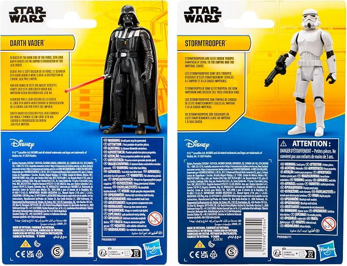 STAR WARS Epic Hero Series Two Pack, Darth Vader & Stormtrooper 4-Inch Action Figure & Accessories, Toys for 4 Year Old Boys and Girls