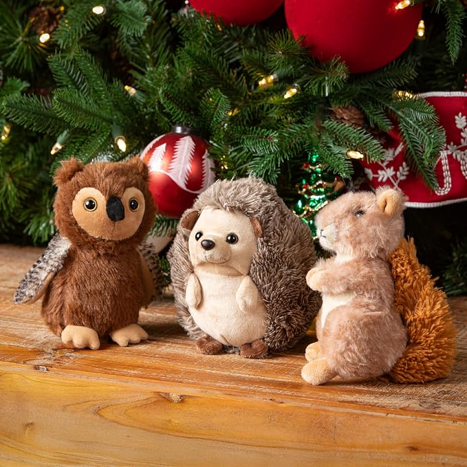 The Petting Zoo Brown Squirrel Stuffed Animal Plushie, Gifts for Kids, Wild Onez Babiez Wildlife Animals, Squirrel Plush Toy 6 inches