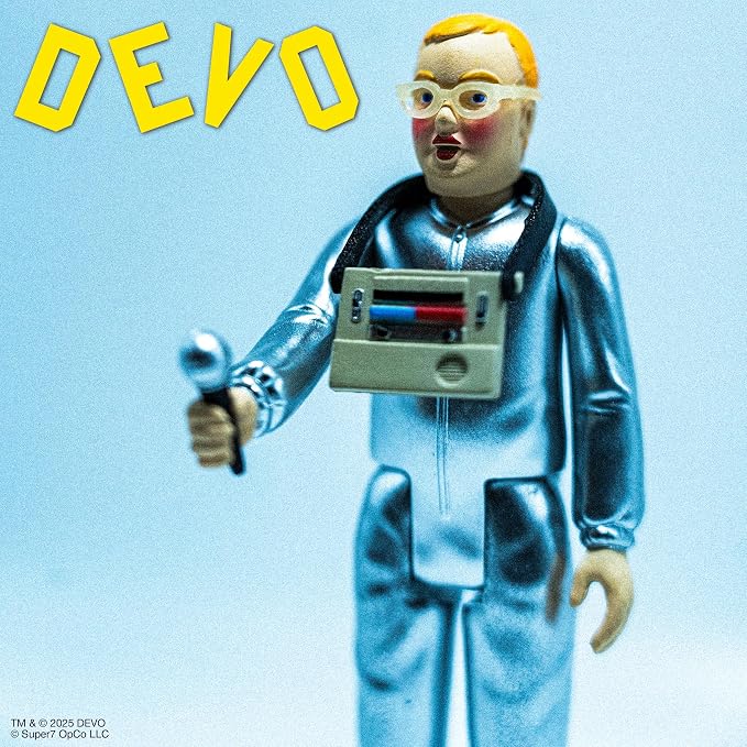 Super7 Reaction Figure Devo Booji Boy - 3.75" Devo Action Figure with Accessories - Rock Music Collectibles and Retro Toys