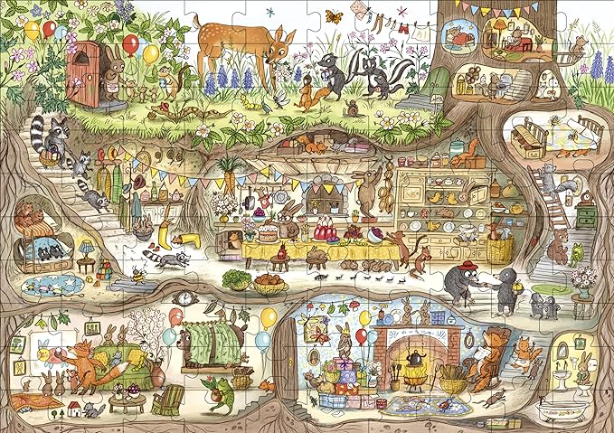 Bunny's Birthday Puzzle: A Magical Woodland 100 Piece Puzzle