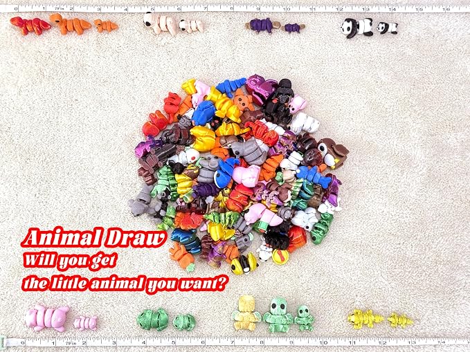 150PCS 3D Printed Random Animal Figurines Reward & Celebration Collection, Assorted mini Animals for Classroom Rewards,Celebrations, Party Favors,Treasure Boxes,and Family Incentive Activities