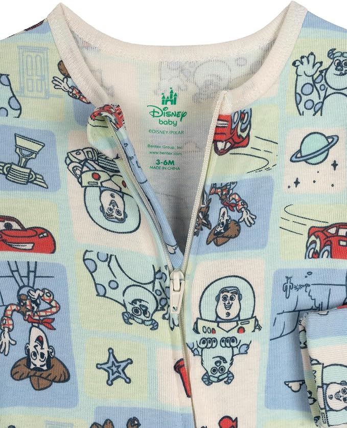 Disney Baby Boys' 2-Pack Footed One-Piece Sleep N' Play Newborn to Infant
