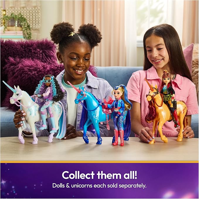 Unicorn Academy, Power of Friendship Valentina with Hand Mirror & 5 Fashion Accessories, 9.5”, Dolls & Unicorn Toys for Girls Ages 4 and up