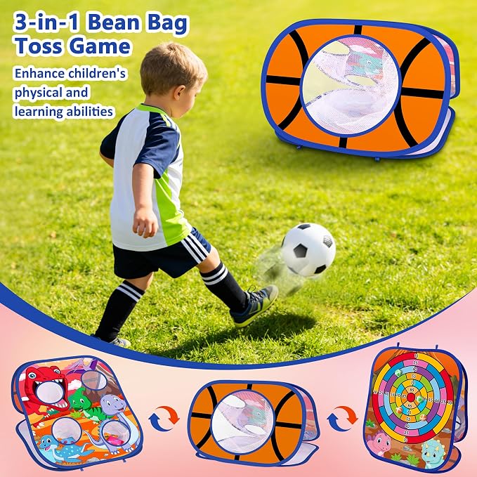 Animal Bean Bag Toss Game Toy Outdoor Toss Game, Family Party Party Supplies for Kids, Gift for Boys Birthday or Christmas for Toddlers Ages 3 4 5 6 Year Old