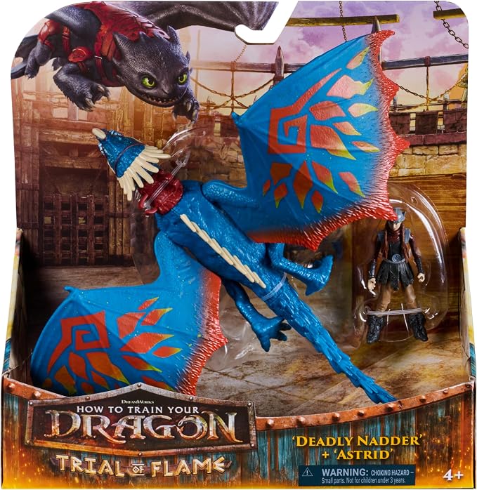 DreamWorks Dragons, How to Train Your Dragon, Deadly Nadder & Astrid, Viking Duo Action Figures, Kids Toys for Boys Ages 4 and up