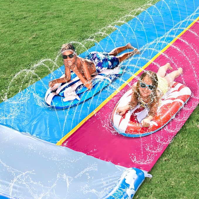 JOYIN 2 Pack Inflatable Body Boards for Water Slides, Swimming Pool Floating Learn to Swim, Summer Water Fun Toy for Kids