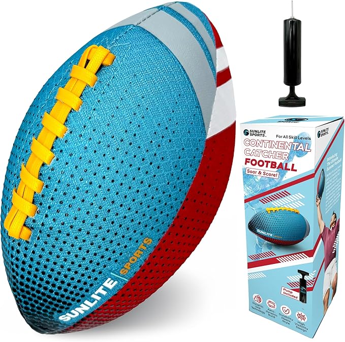 Sunlite Sports Waterproof Football for Lawn Backyard Pool Beach Lake Park Water Toy, Outdoor Play, for Kids Children Teens Adults, Family Fun