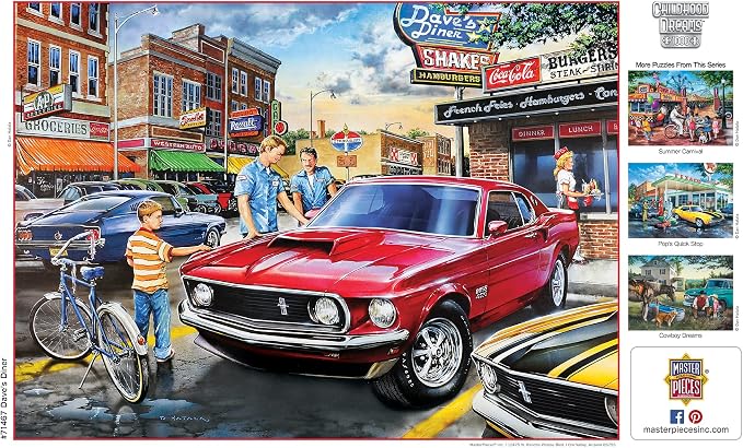MasterPieces 1000 Piece Jigsaw Puzzle for Adults, Family, Or Youth - Dave's Diner - 19.25"x26.75"
